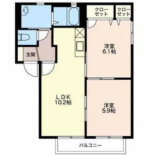 フローラルパークコート【1階】の間取り