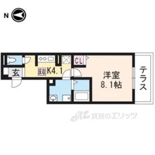 フォーレスト曼殊院【1階】の間取り