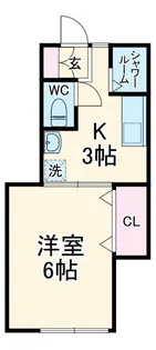 コーポ立山B棟【1階】の間取り