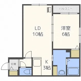 クラリス平岸II【2階】の間取り