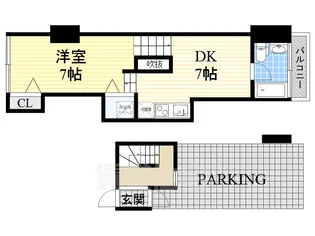U residence 弁天町 (是空弁天)【1階】の間取り