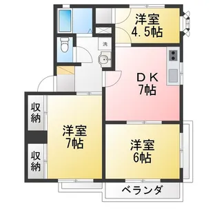 プリメゾン秋留台A棟【2階】の間取り