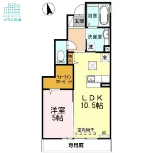ラルーチェ幸B棟【1階】の間取り