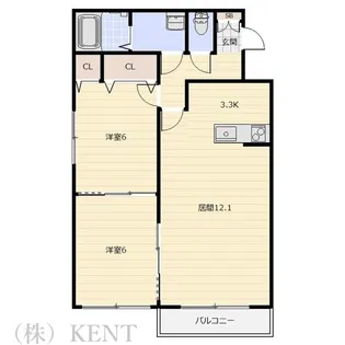 アビタ発寒II【3階】の間取り