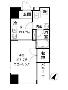 ウエストテラス汐留【4階】の間取り