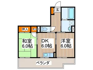 パ-クサイドベル【3階】の間取り