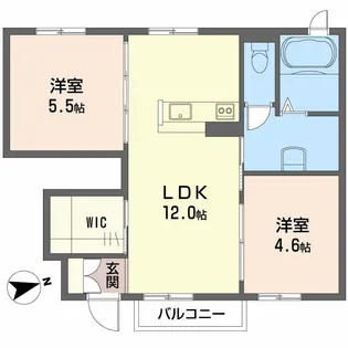 シャーメゾン天野【1階】の間取り