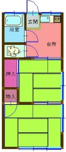 第3幸福荘【2階】の間取り