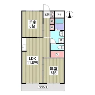林ハイツI【4階】の間取り