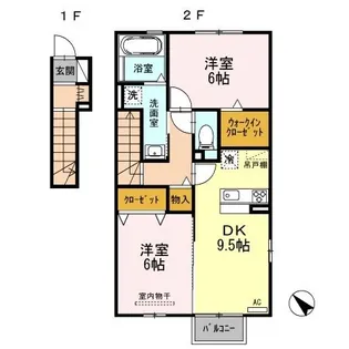 アムール新館【2階】の間取り