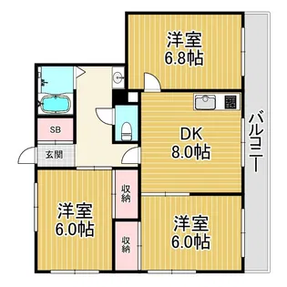 エーシーマンション【3階】の間取り