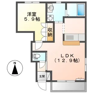 ポルトーネ【1階】の間取り