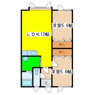 小鳥の森ハイツ【1階】の間取り
