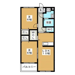 メルベーユシャルマン【2階】の間取り