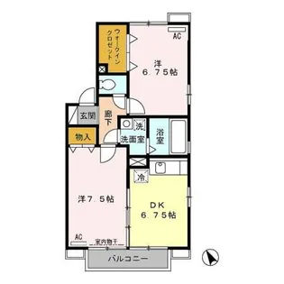 リバーサイド80 C棟【2階】の間取り