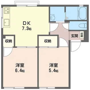 ハイネス片倉6【1階】の間取り