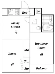 サンハイツ南砂【2階】の間取り