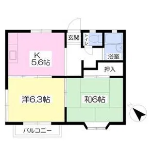 ヒルズウエスト【2階】の間取り