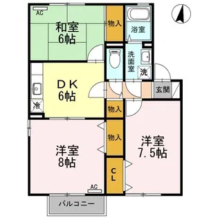 セジュールとし B【2階】の間取り