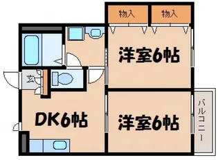 シャン・ド・フルールII【1階】の間取り