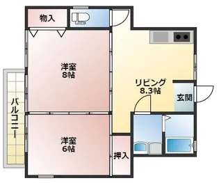 アーバンハウスヒエダ【1階】の間取り