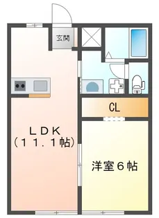 レジデンス鼓ヶ浦【1階】の間取り