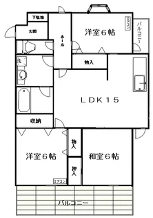 オークテラス【6階】の間取り