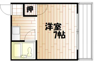 竹原ハイツ【4階】の間取り