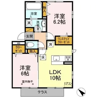 アリエスマンション【1階】の間取り