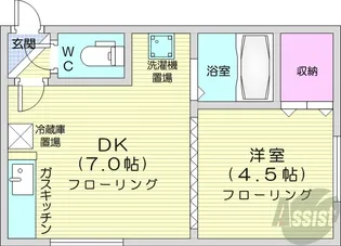 アムクレスト242-2【1階】の間取り