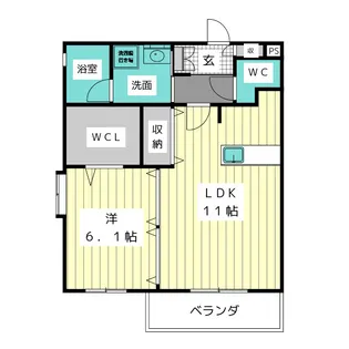 ウイズ ユー【1階】の間取り