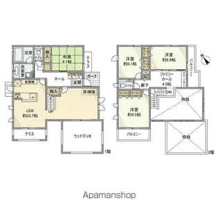 千葉県船橋市坪井東2【一戸建】の間取り