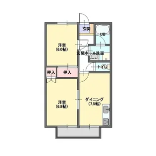 プレコート住吉【1階】の間取り