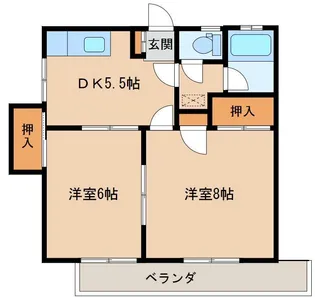 メゾン八代【2階】の間取り