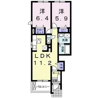 愛知県春日井市八田町2【アパート】の間取り