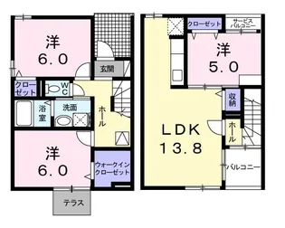 コンフォート リヴ C【1階】の間取り