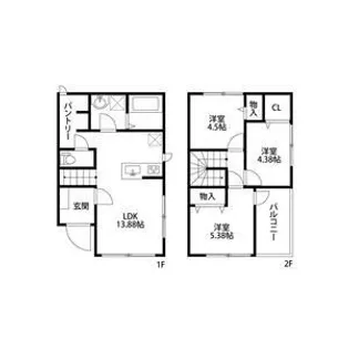 リーブルファイン曲利2号棟の間取り