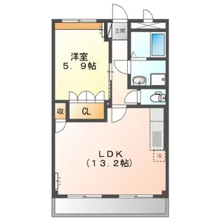 広島県福山市駅家町大字万能倉【アパート】の間取り
