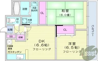 ループル南仙台【2階】の間取り