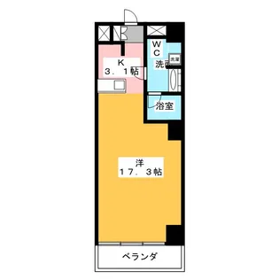 スクエア名駅南【4階】の間取り