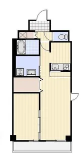 ザ クレスト元浜【6階】の間取り