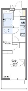 レオパレス栄【1階】の間取り
