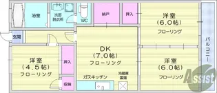 八百ふじ南光台ビル【4階】の間取り