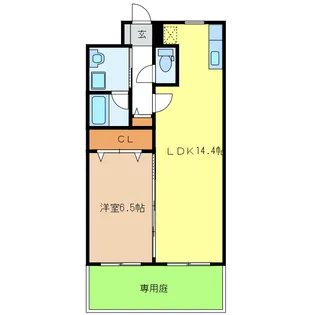 ポルテボヌール【1階】の間取り