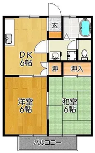 2DKの間取り画像