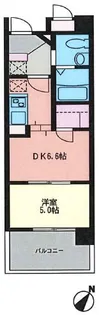 1DKの間取り画像