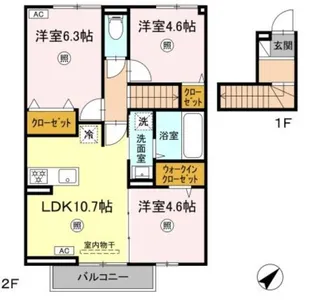 ファミールSHOWIV【2階】の間取り