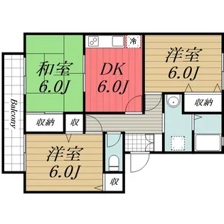 千葉県千葉市若葉区みつわ台2【アパート】の間取り