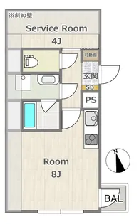 NOBLESSE Todoroki【5階】の間取り