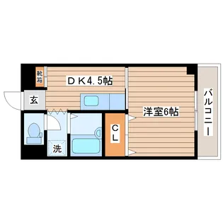 プラザ鹿野【5階】の間取り